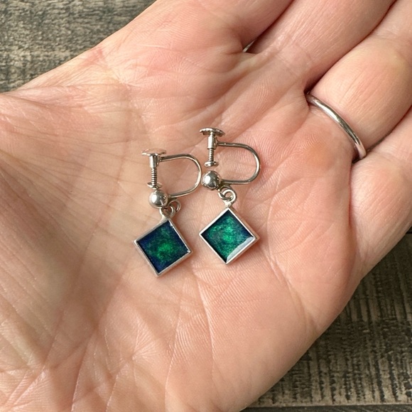 Authentic Vintage David Andersen Enamel Earrings - Picture 5 of 6